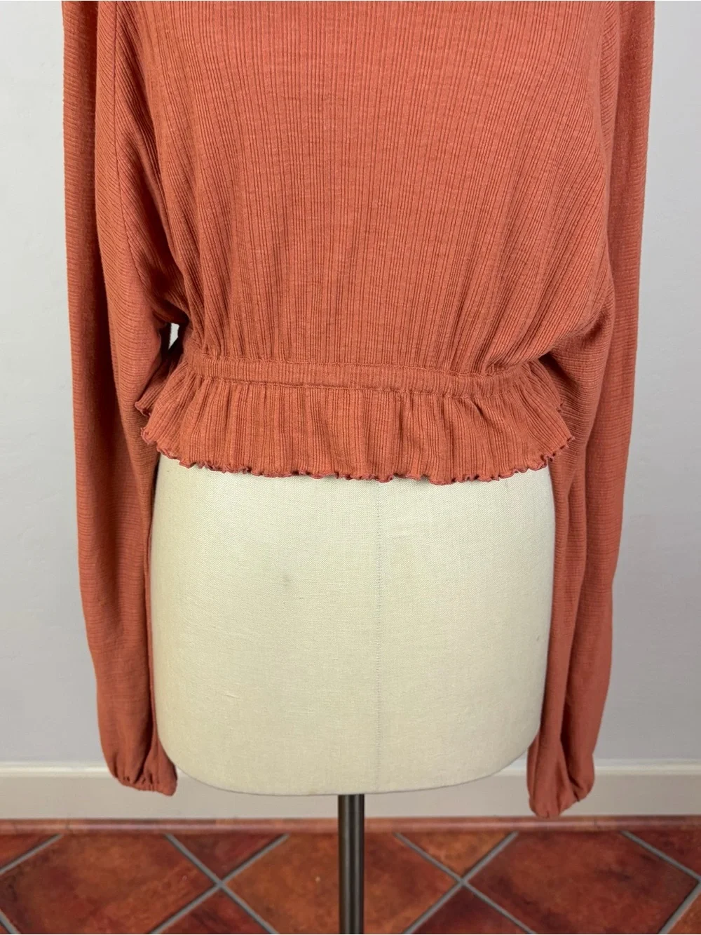 Free People Scoop Neck Long Sleeve Top